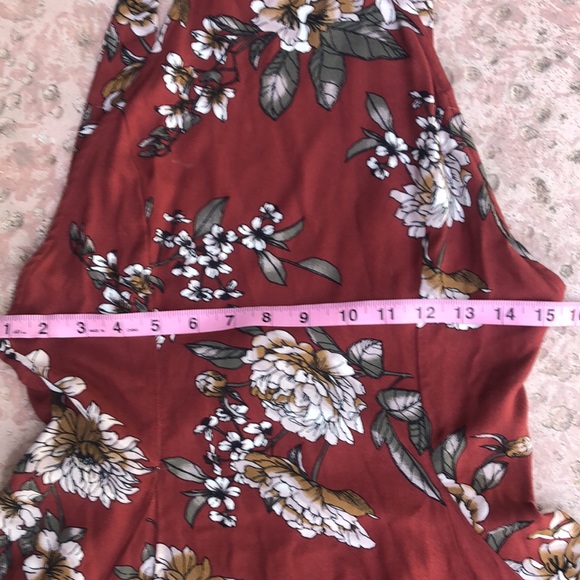 Audrey 3+1 floral midi dress.. high neck - Picture 4 of 7